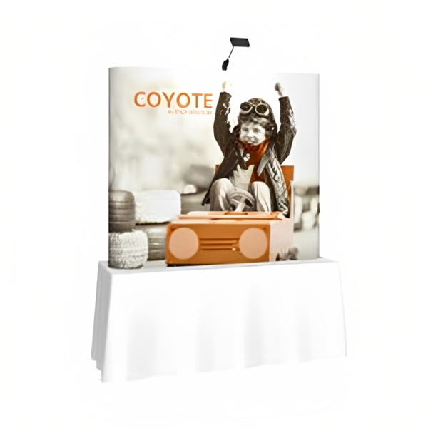 5ft x 5ft Coyote Straight Tabletop Display Kit