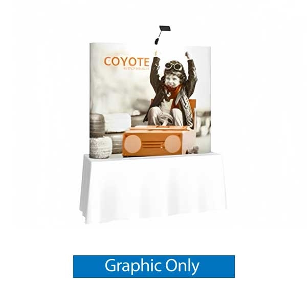 5ft x 5ft Coyote Straight Tabletop Display | Graphic Only