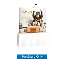 5ft x 5ft Coyote Straight Tabletop Display | Hardware Only