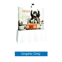 5ft x 5ft Coyote Curved Tabletop Display | Graphic Only