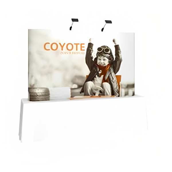 8ft x 5ft Coyote Straight Tabletop Display Kit