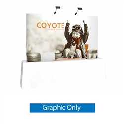 8ft x 5ft Coyote Straight Tabletop Display | Graphic Only