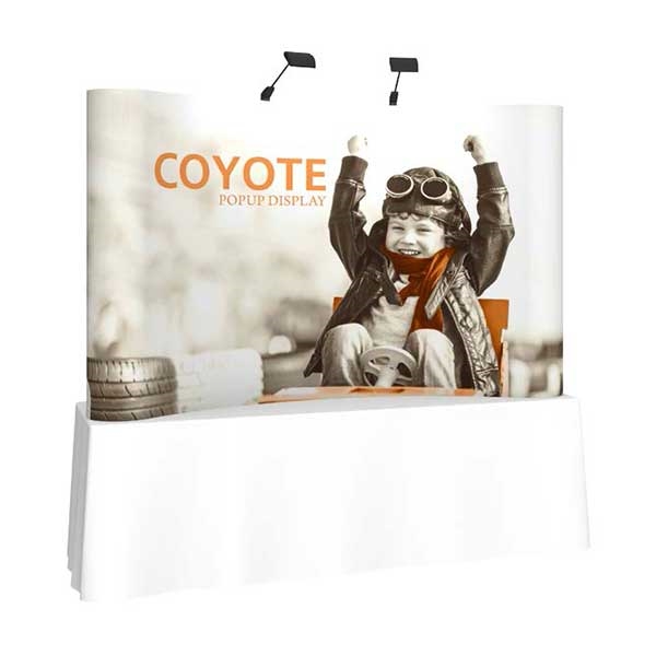 8ft x 5ft Coyote Curved Tabletop Display Kit