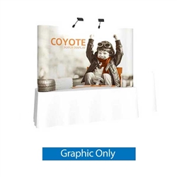 8ft x 5ft Coyote Curved Tabletop Display | Graphic Only