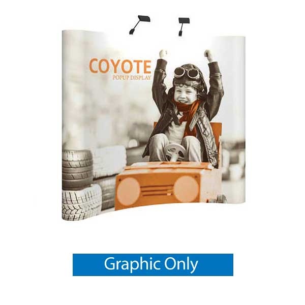 8ft x 8ft Coyote Curved Floor Display | Graphic Only