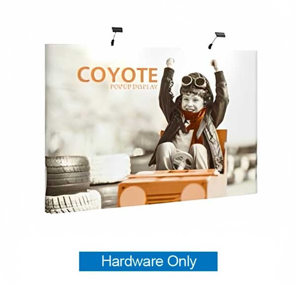 10ft x 8ft Coyote Straight Backwall Display | Hardware Only