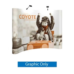 10ft x 8ft Coyote Curved Backwall Display | Graphic Only