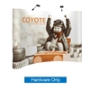 10ft x 8ft Coyote Curved Backwall Display | Hardware Only
