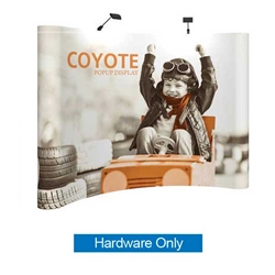 10ft x 8ft Coyote Curved Backwall Display | Hardware Only