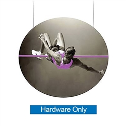 4ft Vertical Flat Disc Shape Hanging Banner  - Hardware Only offers a perfectly circular and flat surface for your graphics and messaging from anywhere on the trade show  floor, and can be single or double-sided.