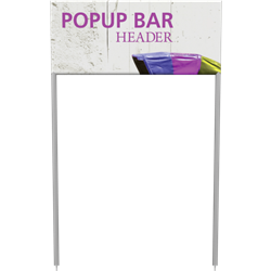 Popup Bar Large Header is a perfect display for product demonstrations, samples and promotions.