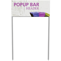 Popup Bar Large Header is a perfect display for product demonstrations, samples and promotions.