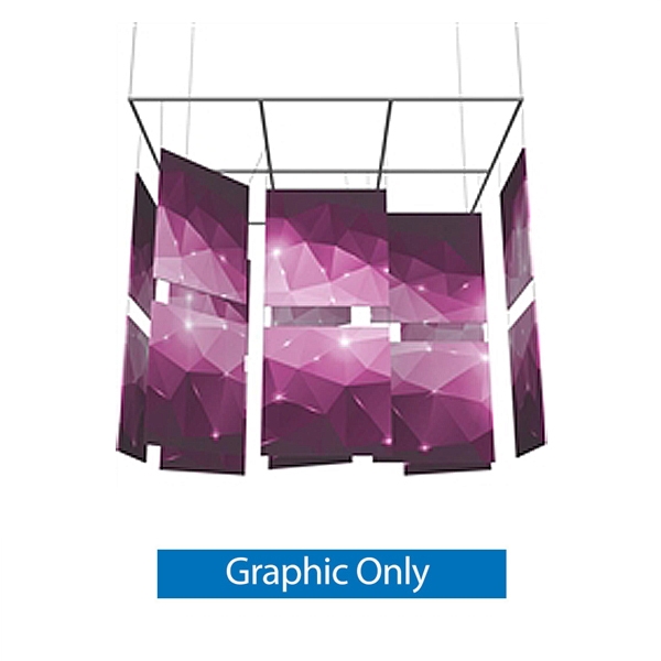 15ft x 13ft Square Mobile Designer Series Double-Sided Hanging Banner Displays are professional suspended ceiling hanging banner displays that give your booth a one of a kind look. Hanging Sign Ceiling Banner Double-Sided Fabric Graphics.