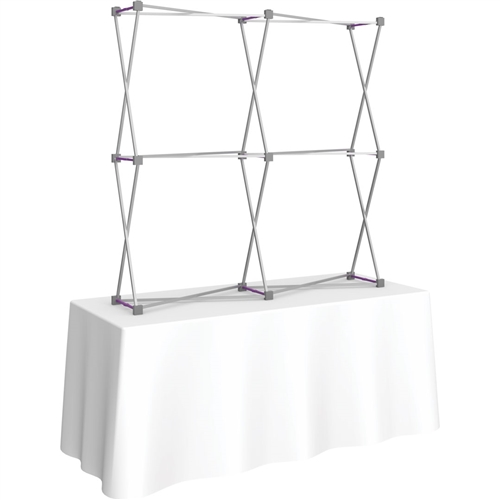 5ft X 5ft Straight HopUp 2x2 Tabletop Fabric Display Hardware Only is a lightweight and versatile trade display solution for users who need an exhibit that sets up in seconds. Portable, Vibrant Table Top Displays