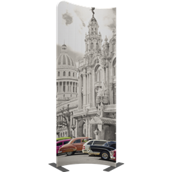 3ft x 8ft Modulate Frame Banner 03  -  is a stylish way to display media at any tradeshow, event, retail, corporate spaces. Modulate Fabric Banners feature unique angles and shapes, are portable and easy to assemble.