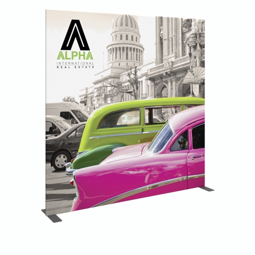 7.5ft x 7.5ft Modulate Frame Banner 07  -  is a stylish way to display media at any tradeshow, event, retail, corporate spaces. Modulate Fabric Banners feature unique angles and shapes, are portable and easy to assemble.