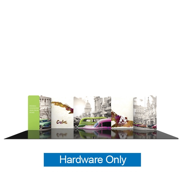 Magnetic hardware for 30ft Modulate Fabric Backwall displays. These stylish exhibits are a great way to display your branding at any tradeshow, event, retail, corporate spaces or expo.  Portable & easy to assemble.
