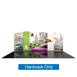 Magnetic hardware for 20ft Modulate Fabric Backwall displays. These stylish exhibits are a great way to display your branding at any tradeshow, event, retail, corporate spaces or expo.  Portable & easy to assemble.