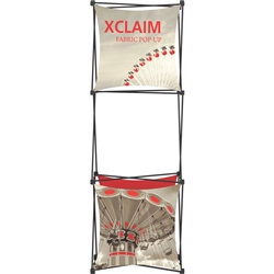 2.5ft Xclaim 3-D PopUp Table Top Display Kit 03 with Full Fabric Graphics. Portable  displays and exhibits. Several different styles are available, including pop up frames with stretch fabric or fold up panels with custom graphics.