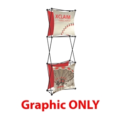 Replacement Fabric for 2.5ft Xclaim 3-D PopUp Table Top Display Kit 03. Portable displays and exhibits. Several different styles are available, including pop up frames with stretch fabric or fold up panels with custom graphics.