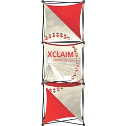 2.5ft Xclaim 3-D PopUp Table Top Display Kit 04 with Full Fabric Graphics. Portable displays and exhibits. Several different styles are available, including pop up frames with stretch fabric or fold up panels with custom graphics.