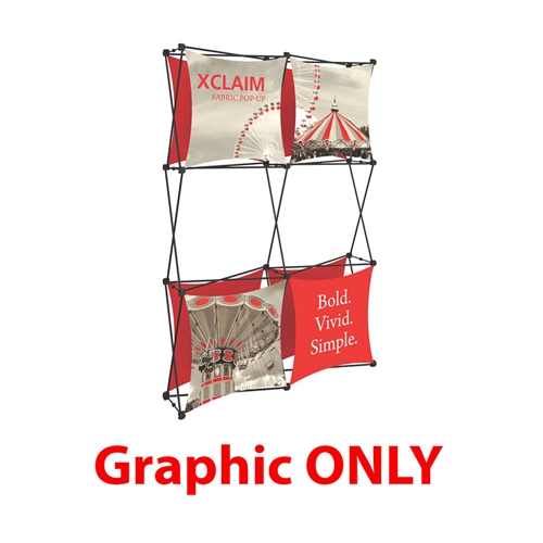 Replacement Fabric for 5ft Xclaim Full Height Fabric Popup Display Kit 02. Portable displays and exhibits. Several different styles are available, including pop up frames with stretch fabric or fold up panels with