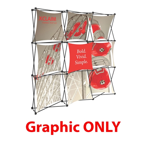 Replacement Fabric for 8ft Xclaim Full Height Fabric Popup Display Kit 01. Portable displays and exhibits. Several different styles are available, including pop up frames with stretch fabric or fold up panels with