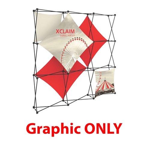 Replacement Fabric for 8ft XclaimFull Height Fabric Popup Display Kit 02. Portable displays and exhibits. Several different styles are available, including pop up frames with stretch fabric or fold up panels with