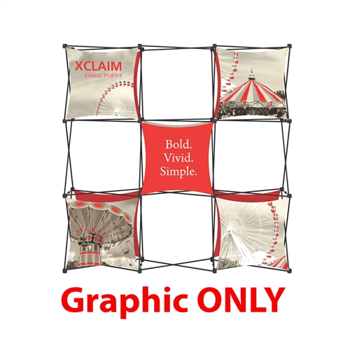 Replacement Fabric for 8ft Xclaim Full Height Fabric Popup Display Kit 04. Portable tabletop displays and exhibits. Several different styles are available, including pop up frames with stretch fabric or fold up panels with