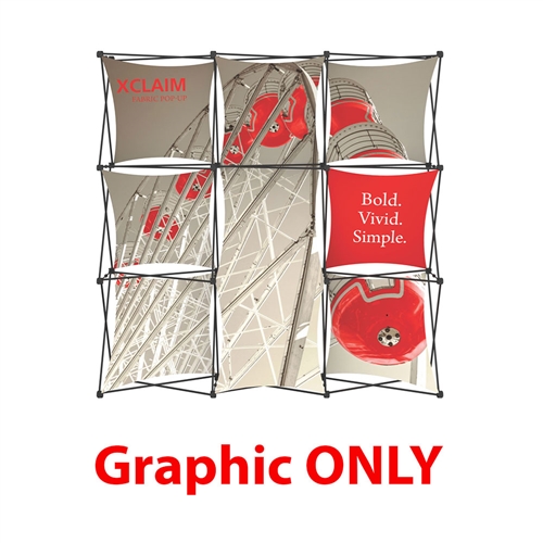 Replacement Fabric for 8ft Xclaim Full Height Fabric Popup Display Kit 05. Portable tabletop displays and exhibits. Several different styles are available, including pop up frames with stretch fabric or fold up panels with