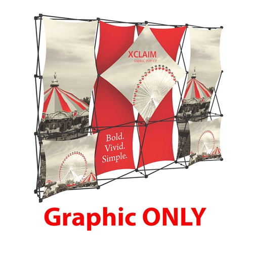 Replacement Fabric for 10ft Xclaim Full Height Fabric Popup Display Kit 01. Portable tabletop displays and exhibits. Several different styles are available, including pop up frames with stretch fabric or fold up panels with