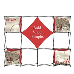 10ft Xclaim Full Height Fabric Popup Display Kit 02. Portable tabletop displays and exhibits. Several different styles are available, including pop up frames with stretch fabric or fold up panels with custom graphics.