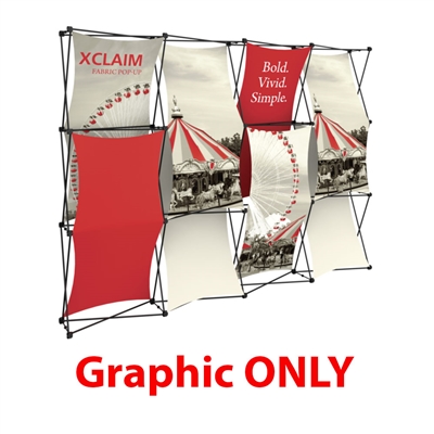 Replacement Fabric for 10ft Xclaim Full Height Fabric Popup Display Kit 03. Portable displays and exhibits. Several different styles are available, including pop up frames with stretch fabric or fold up panels with