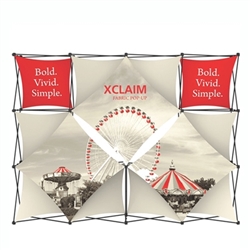 10ft Xclaim Full Height Fabric Popup Display Kit 05. Portable displays and exhibits. Several different styles are available, including pop up frames with stretch fabric or fold up panels with custom graphics.