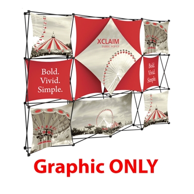 Replacement Fabric for 10ft Xclaim  Full Height Fabric Popup Display Kit 06. Portable displays and exhibits. Several different styles are available, including pop up frames with stretch fabric or fold up panels with