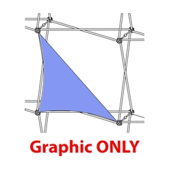 2,5ft Xclaim 1 Quad All Front Triangle Fabric Popup Display - Graphic Only. Portable displays and exhibits. Several different styles are available, including pop up frames with stretch fabric or fold up panels