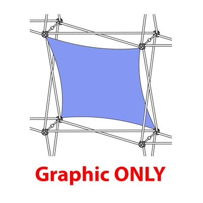 2,5ft Xclaim 1 Quad Vertical Twist Fabric Popup Display - Graphic Only. Portable displays and exhibits. Several different styles are available, including pop up frames with stretch fabric or fold up panels