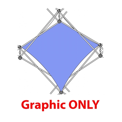 2,5ft Xclaim 1 Quad Pyramid Single Twist Diamond Fabric Popup Display - Graphic Only. Portable displays and exhibits. Several different styles are available, including pop up frames with stretch fabric or fold up panels