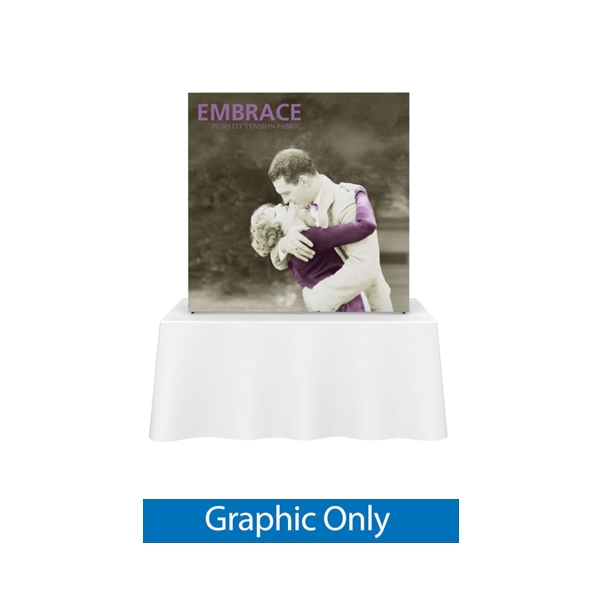 Replacement Fabric for 5ft Embrace Tabletop Tension Fabric Display w/ Full Fitted Graphic. Portable tabletop displays and exhibits. Several different styles are available, including pop up frames with stretch fabric or fold up panels with custom graphics.