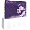 8ft Embrace Square Tabletop Push-Fit Tension Fabric Display with Front Graphic. Portable tabletop displays and exhibits. Several different styles are available, including pop up frames with stretch fabric or fold up panels with custom graphics.