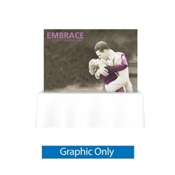 Replacement Fabric for 8ft Embrace Tabletop Tension Fabric Display w/ Full Fitted Graphic. Portable tabletop displays and exhibits. Several different styles are available, including pop up frames with stretch fabric or fold up panels with custom graphics.