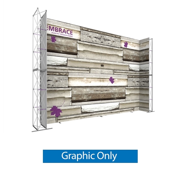 25ft x 15ft (10x6) Embrace Tension Fabric Popup SEG Display (Front Graphic Only). Portable tabletop displays and exhibits. Several different styles are available, including pop up frames with stretch fabric or fold up panels with custom graphics.