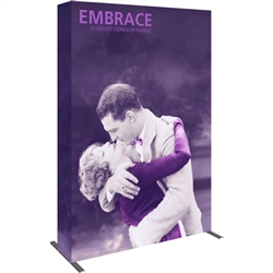 5ft Embrace Push-Fit Tension Fabric Display with Full Fitted Graphic. Portable tabletop displays and exhibits. Several different styles are available, including pop up frames with stretch fabric or fold up panels with custom graphics.