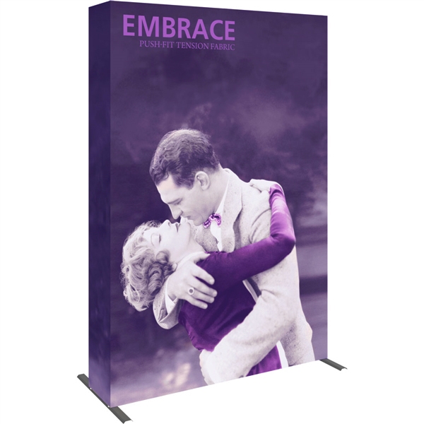 5ft Embrace Push-Fit Tension Fabric Display with Full Fitted Graphic. Portable tabletop displays and exhibits. Several different styles are available, including pop up frames with stretch fabric or fold up panels with custom graphics.