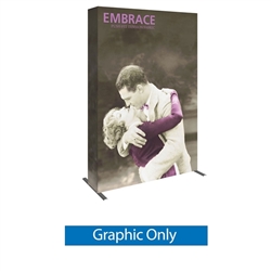Replacement Fabric for 5ft Embrace Tension Fabric Display w/ Full Fitted Graphic. Portable tabletop displays and exhibits. Several different styles are available, including pop up frames with stretch fabric or fold up panels with custom graphics.