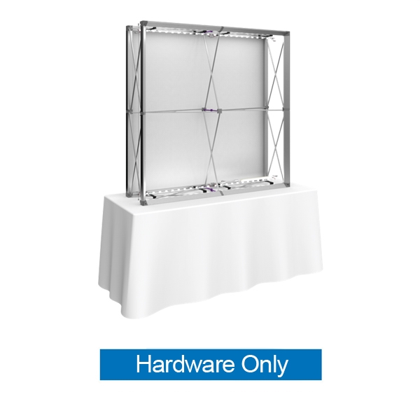 5ft Embrace Backlit 2 x 2 Light Display - Hardware Only. Portable tabletop displays and exhibits. Several different styles are available, including pop up frames with stretch fabric or fold up panels with custom graphics.