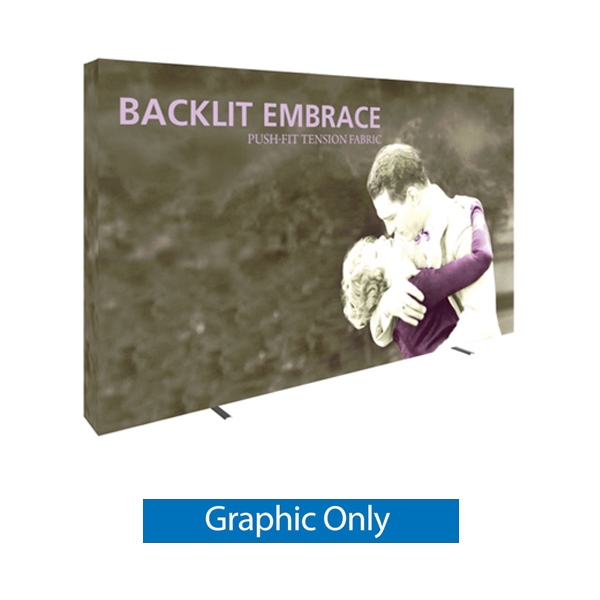 Replacement Double-Sided Fabric for 20ft Embrace Tabletop Backlit Push-Fit Display. Custom graphics dye-sublimation printed using the latest technology on stretch fabric.