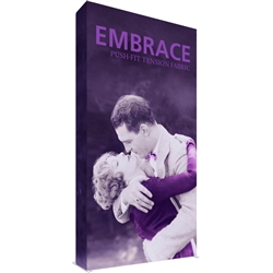 5ft x 10ft Embrace Extra Tall Push-Fit  with Single-Sided Full Fitted Graphic. Portable tabletop displays and exhibits.