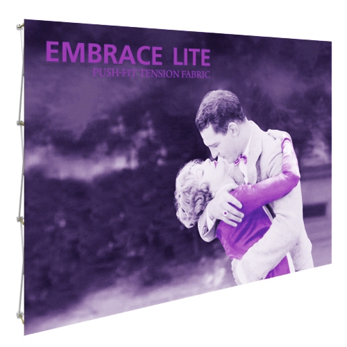 10ft x 8ft Embrace Extra Tall Push-Fit  with Single-Sided Front Graphic. Portable tabletop displays and exhibits.