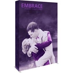 5ft x 8ft Embrace Extra Tall Push-Fit  with Single-Sided Full Fitted Graphic. Portable tabletop displays and exhibits.